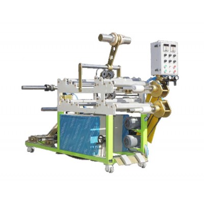 Chinese creative half roll layer plastic film rewind thermal shrink wrapping machine